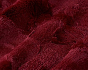 Luxe Cuddle Hide in Merlot MINKY Fur Fabric From Shannon Fabrics