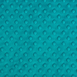 May include: Teal blue minky fabric with a textured dot pattern.