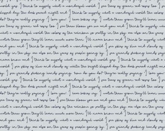 100/% Quilt Shop Cotton Fabric Star Spangled Banner Song Lyrics from We the People Collection by Timeless Treasures
