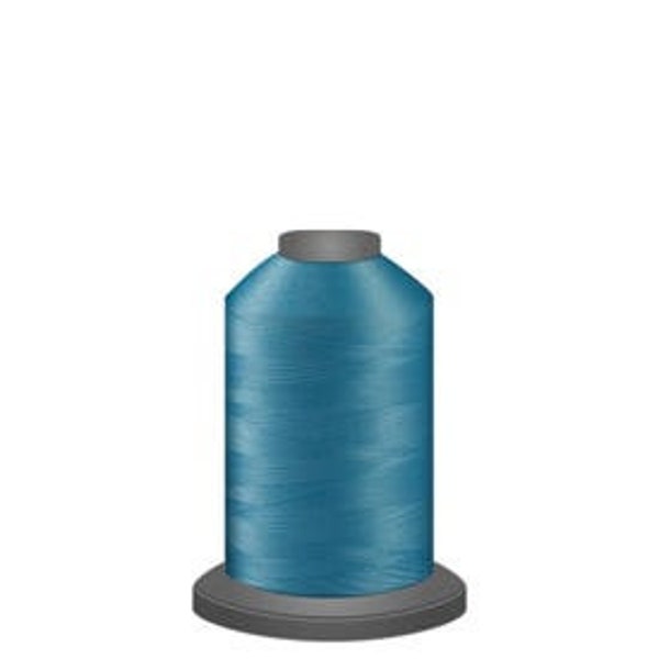 Light Turquoise Blue Glide Trilobal Polyester Thread by Fil-Tec- 1,100yds 40 wt. - For Sewing, Quilting and Embroidery