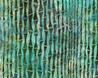 Batik Fabric- Bamboo in Jungle Green by Lunn Studios from Artisan Batiks Collection: Sakura 20052-48