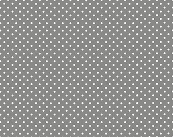 Steel Gray Spots from Spot by Makower UK Collection by Andover Fabric- 100% High Quality Quilt Shop Cotton