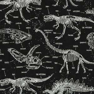 Glow in the Dark Dinosaur Skeletons from Timeless Treasure Fabrics