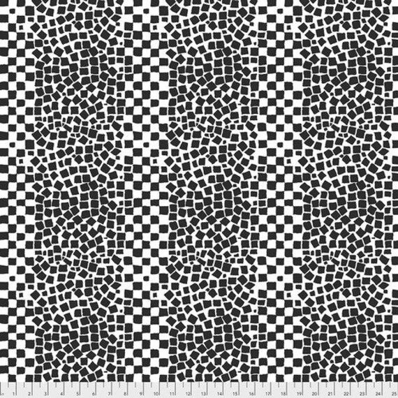 Kaffe Fassett Fabric Chips Stripes in Black and White From Kaffe
