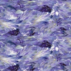 EXTRA WIDE FABRIC- 108" Wide Paintstrokes in Purples from the Fluidity Collection for P&B Textiles - 100% High Quality Cotton