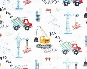 Minky Plush- Dig Dig Dig Digital Cuddle® Multi Construction Plush Minky from Shannon Fabrics - Digital Print