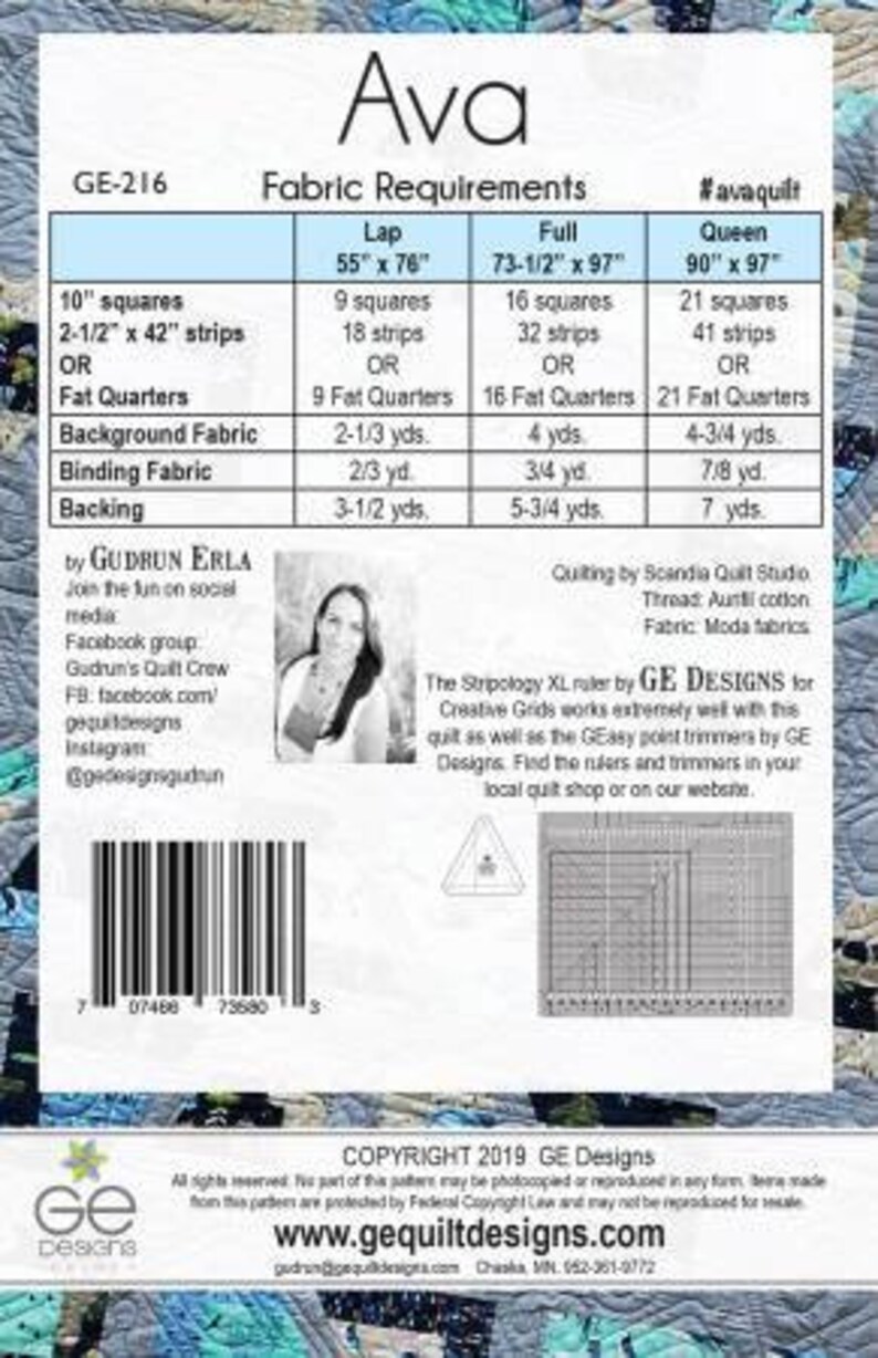 Ava Paper Pattern From GE Designs Iceland Etsy