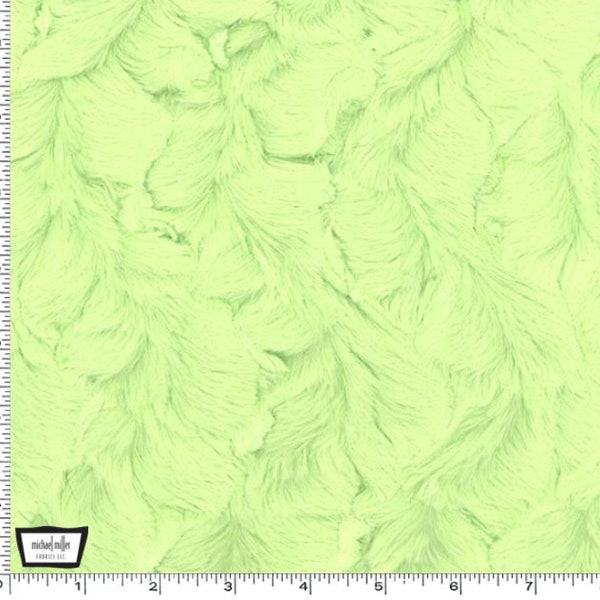 Lime Green Solid Bella MINKY Fur from EZ Snuggle Minky Collection- 15mm pile length