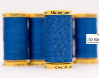 Blue Gutermann Thread - 274 Yard Spool - Cotton Thread - G7050