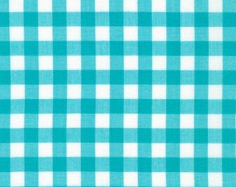 Gingham in Breakers Blue Woven Fabric from Kitchen Window Wovens by Elizabeth Hartman for Robert Kaufman - 100% Cotton