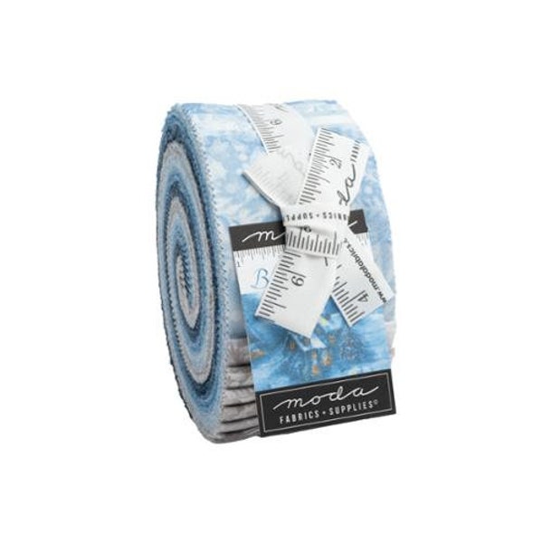 Jelly Roll - Blizzard Blues Collection from Moda Fabrics - 2.5" x 44" strips- 40 Pieces