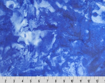 Bliss Batik Digital Cuddle® in Royal Blue Plush MINKY from Shannon Fabric