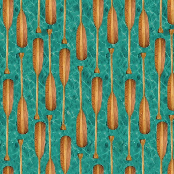 Paddle Stripes at the Lake from Dockside Collection by Barb Tourtillotte for Henry Glass Fabric- 100% Quilt Shop Cotton