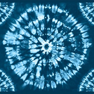 Floral Circle 36&quot; Panel in Blue from Katori Collection by Blank Quilting Co. - 100% Cotton Fabric