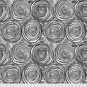 Puede incluir: Patr&oacute;n abstracto en blanco y negro con c&iacute;rculos conc&eacute;ntricos. Los c&iacute;rculos est&aacute;n dibujados a mano y crean un efecto de remolino hipn&oacute;tico.