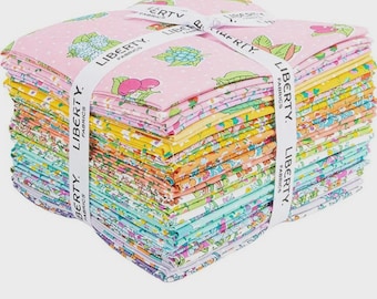 Lot Fat Quarter de 20 pièces - Cadeaux de la collection Jardin Lasenby Cotton for LIBERTY FABRICS 100 % coton 18 x 22 po.