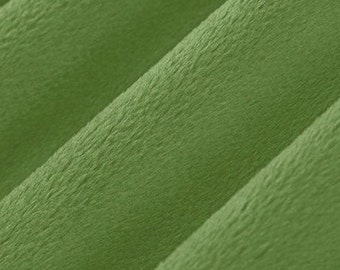 Solid Cuddle® 3 in Olive Green Cuddle Smooth Minky From Shannon Fabrics- 3mm Pile