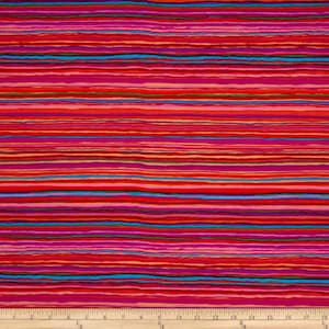 Kaffe Fassett Fabric- Strata in Red From Kaffe Fassett Collective Classics Collection by FreeSpirit Fabric