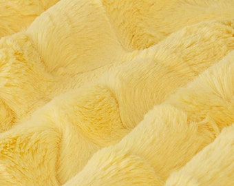 Luxe Cuddle Hide in Banana Yellow MINKY Fabric From Shannon Fabrics