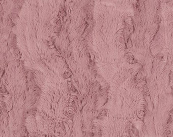 Luxe Cuddle® Glacier in Woodrose Pink High Pile Plush MINKY from Shannon Fabric- 15mm