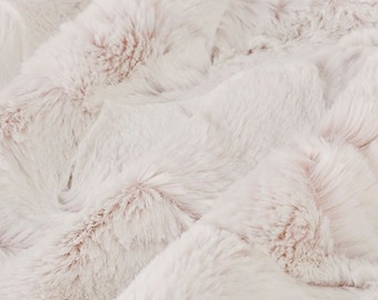 Luxe Cuddle Frosted Hide in Rosewater Pink MINKY Fabric From Shannon Fabrics