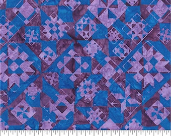 Double Quilt in Amethyst Purple from Quilt Inspired: Borders Collection by Banyan Batiks for Northcott Fabrics - 100% Cotton