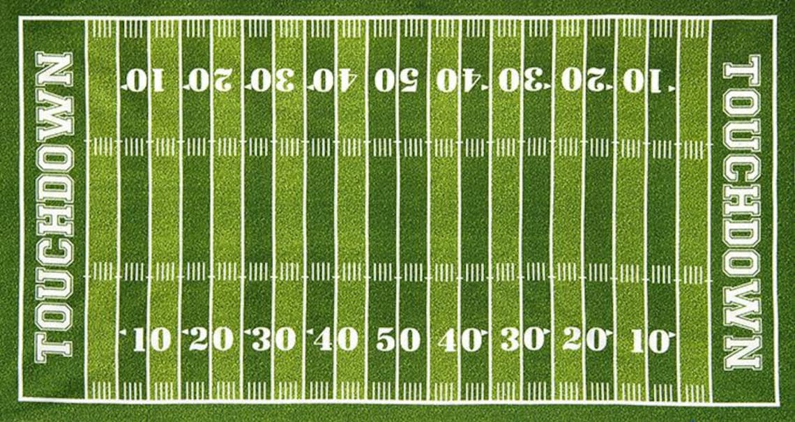 Touchdown End Zone Football Field Panel From Robert Kaufman Etsy