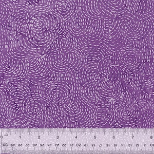 Batik Fabric - Stitches in Amethyst from the Monet Batiks Collection by Anthology Fabrics - 100% Cotton Fabric