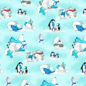 Toile in Light Sky from the Snow Drift Collection by Michael Zindell for Clothworks Fabric - 100% Cotton Fabric