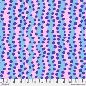 Kaffe Fassett - Bubble Stripe in Purple & Pink Multi from the Kaffe Fassett Collective by Free Spirit Fabric 100% Cotton Fabric