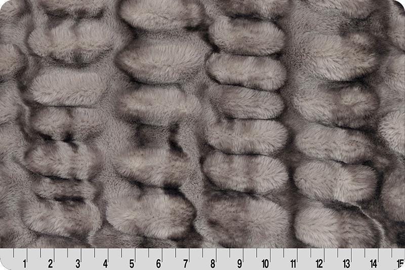 Luxe Cuddle Milan Enzo in GRAPHITE From Shannon Fabrics Furry MINKY Collection - Sold Unstretched By the Yard - See Notes