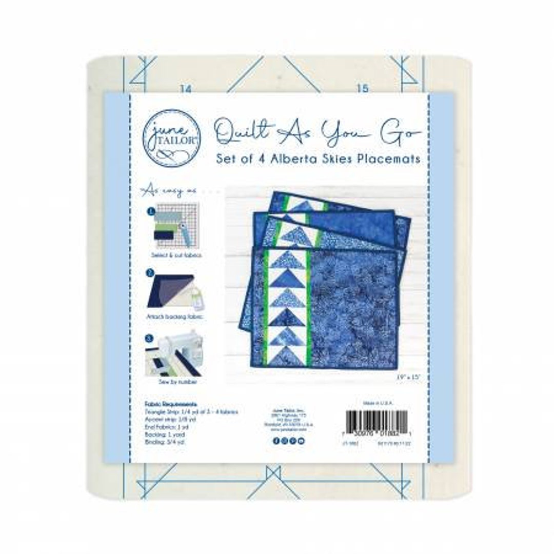 Sew by Number Pattern Printed BATTING Quilt as You Go Set of 4 Alberta