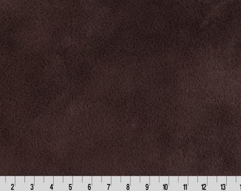 Luxe Cuddle® Encore in Chocolate from Shannon Fabrics- 15mm Pile- You Choose the Cut