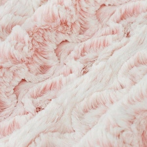 Luxe Cuddle® Paloma Rosewater Pink MINKY Fur From Shannon Fabrics 10mm Pile