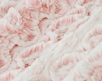 Luxe Cuddle® Paloma Rosewater Pink MINKY Fur From Shannon Fabrics 10mm Pile