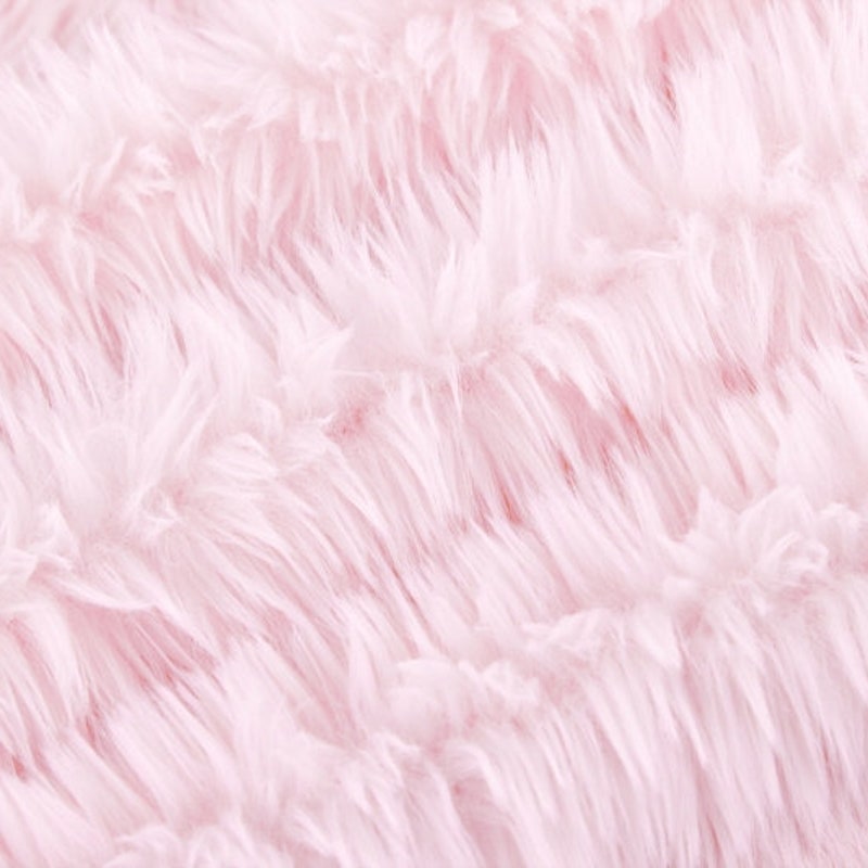 Faux Fur Plush Blanket in Baby Pink main image 1