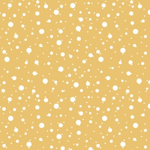 Pois jaunes de la collection de Noël It&#39;s A Steampunk de QT Fabrics - 100 % coton