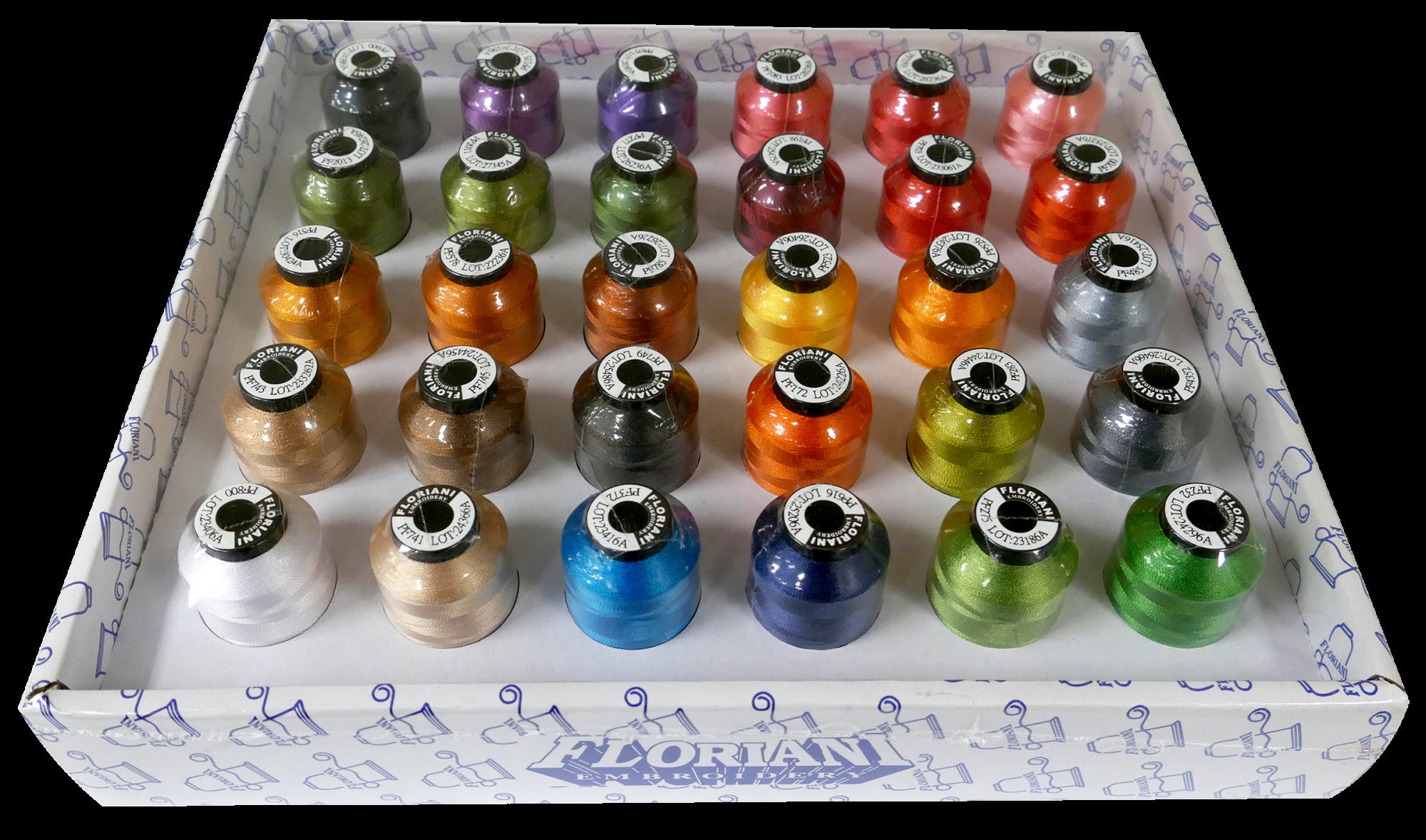 Machine Embroidery Thread 500M Set 40 Vibrant Colors Fits Brother & More  Polyester 