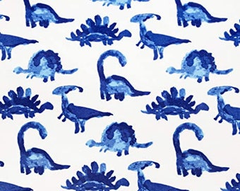 DESCONTINUADO - Tiny Dino Digital Cuddle® Royal Smooth Minky da Shannon Fabric - pelo de 2 mm