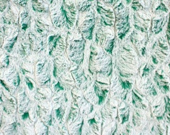 Fat Half ONLY 30" X 36" Frosted Bella Snuggle® in Leaf Green Furry MINKY Collection