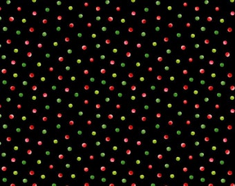 Lunares de sandía en negro - Colección Fiesta de la Sandía Tesoros atemporales - 100 % algodón