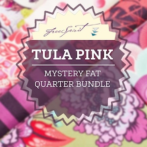Tula Pink 10 MYSTERY FAT QUARTER Bundle From Free Spirit - 10 Fabrics Total- From At least 3 Collections