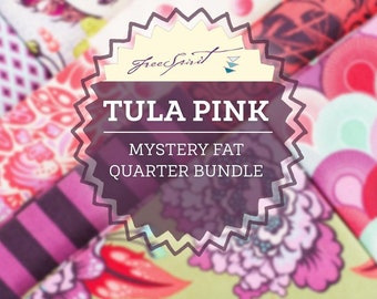 Tula Pink 10 MYSTERY FAT QUARTER Bundle From Free Spirit - 10 Fabrics Total- From At least 3 Collections