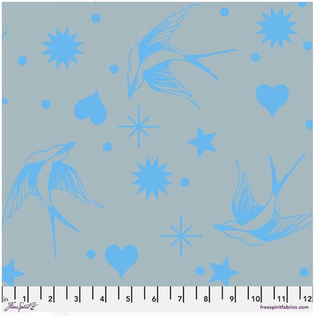 Tula Pink Neon True Colors Collection - Neon Fairy Flakes in Aura - 100 ...