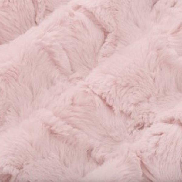 Luxe Cuddle® Glacier in Ice Pink High Pile Plush MINKY from Shannon Fabric- 15mm