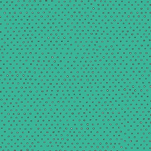 May include: A teal background with a repeating pattern of small, irregular black and white dots. The dots are evenly spaced across the surface, creating a textured appearance. The overall design is simple and abstract.