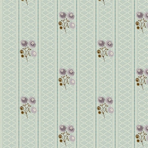 Lattice Posy in verde acqua della collezione Sienna di Andover Tessuto: 100% cotone: scegli il taglio