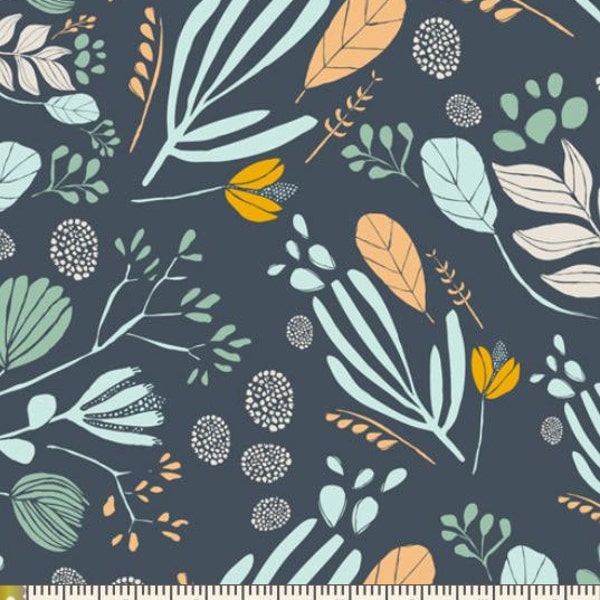 Fat Quarter ONLY (18"x22") of Art Gallery's Bare Nopal Gloom The Morning Walk Collection