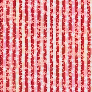 Sterne auf roten und weißen Streifen aus der Land of the Free Kollektion von Robert Kaufman Fabrics - Du bestimmst den Schnitt