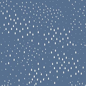 Starry Rain in Navy from the Sky Adventures Collection by Paintbrush Studios - 100% Cotton Fabric